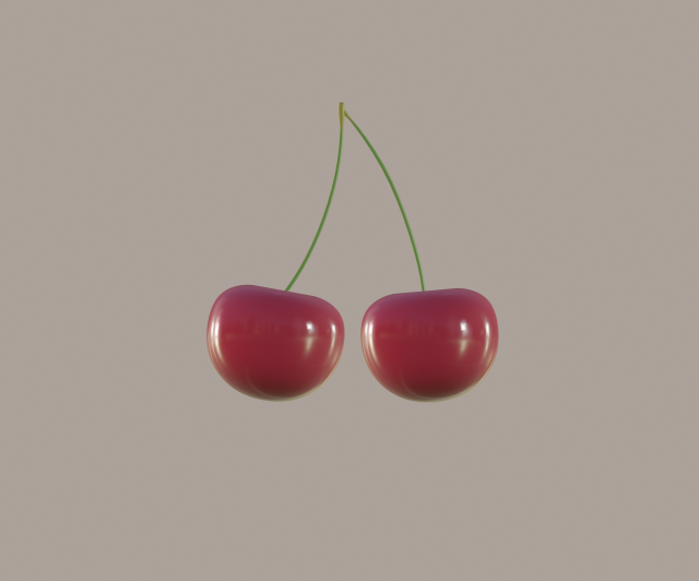 cherry 3D Модель .c4d .max .obj .3ds .fbx .stl .blend 