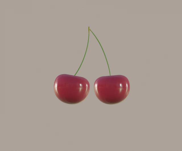 cherry 3D Model .c4d .max .obj .3ds .fbx .stl .blend 