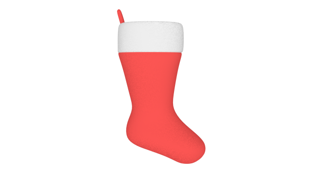christmas sock 3D Модель .c4d .max .obj .3ds .fbx .stl .blend 