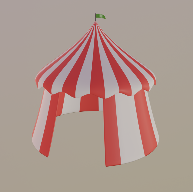 circus tent Modelo 3D .c4d .max .obj .3ds .fbx .stl .blend 