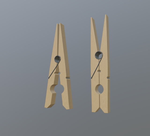 clothes pin Modelo 3D .c4d .max .obj .3ds .fbx .stl .blend 