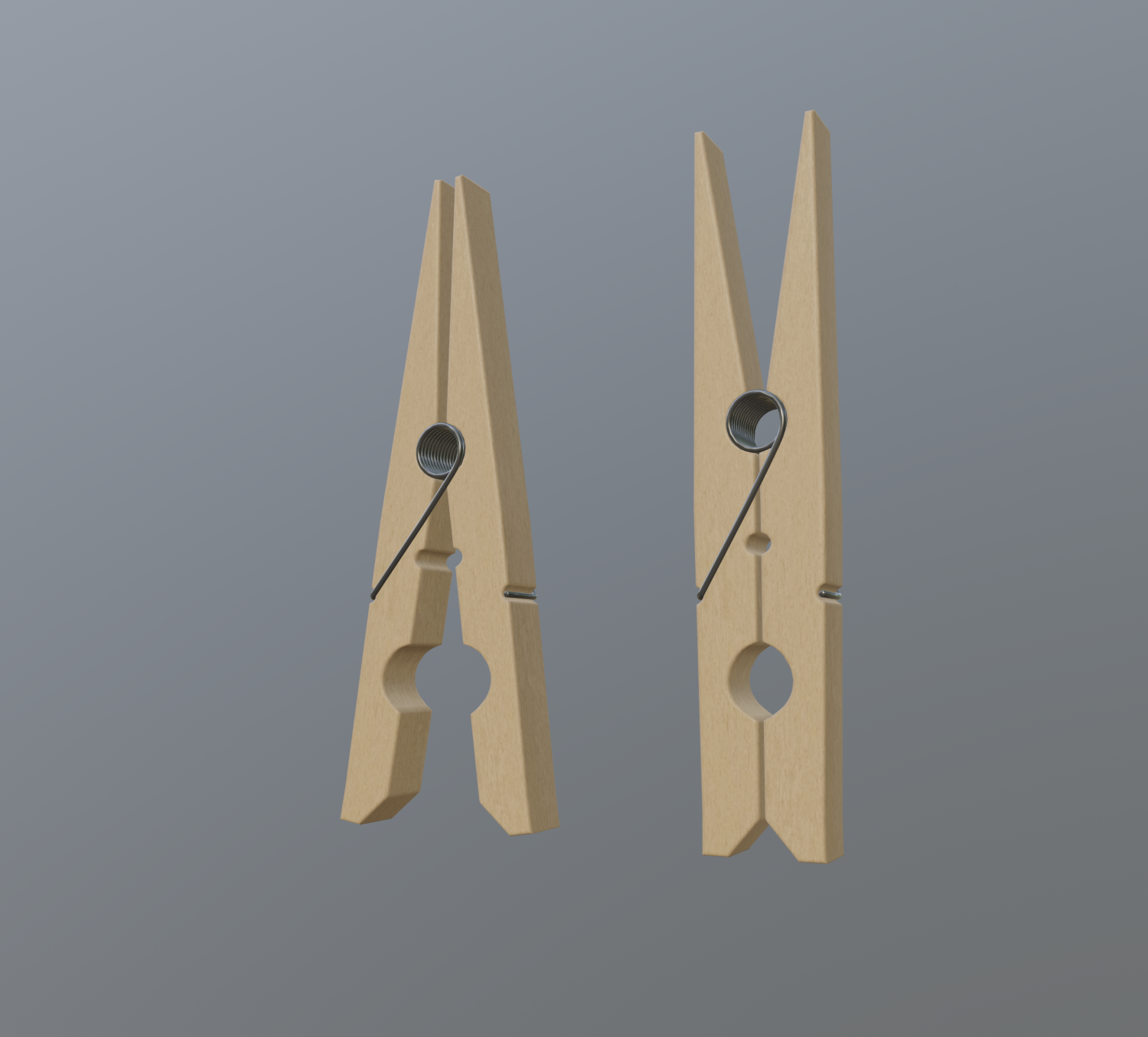 clothespin clothes peg 3D model