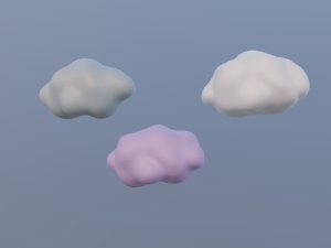 clouds - three different 3D Model