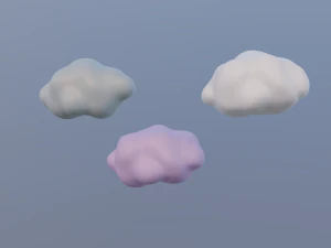 wolken - drie verschillende 3D Model