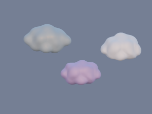 clouds - three different 3D Model