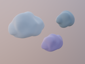 clouds - three different 3D Model