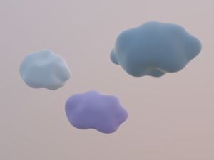 clouds - three different 3D Model