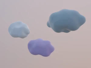 clouds - three different 3D Model