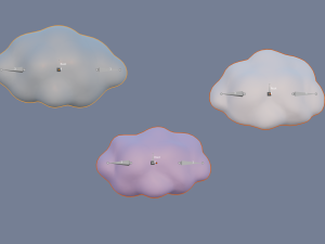 clouds - three different 3D Model