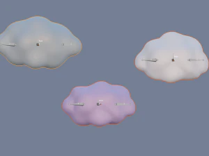 clouds - three different 3D Model