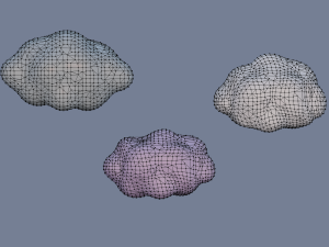 clouds - three different 3D Model