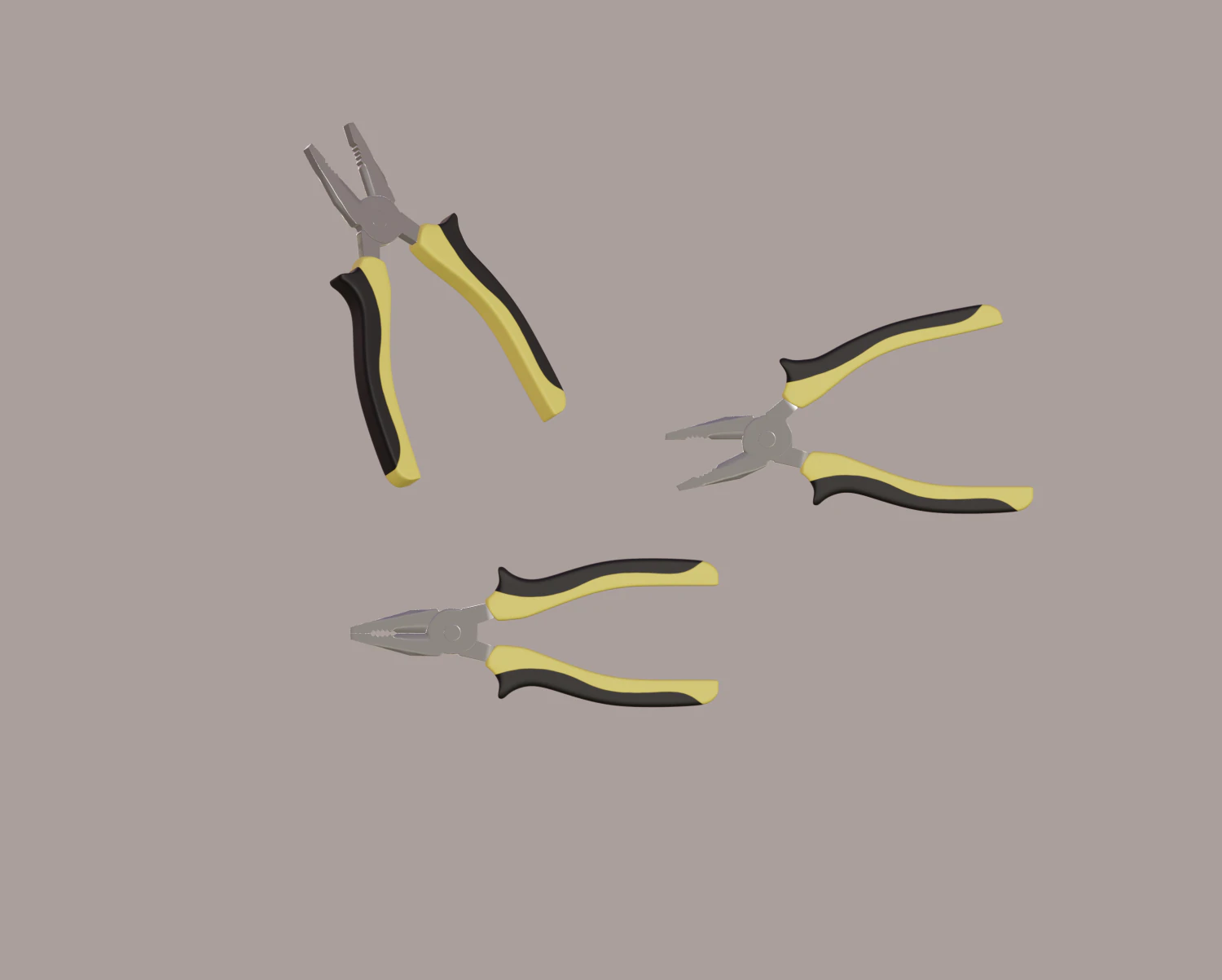 combination pliers 3D Model .c4d .max .obj .3ds .fbx .stl .blend 