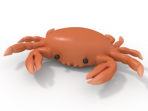 crab rigged orange 3D Model
