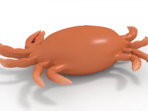 crab rigged orange 3D Model