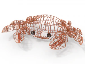 crab rigged orange 3D Model