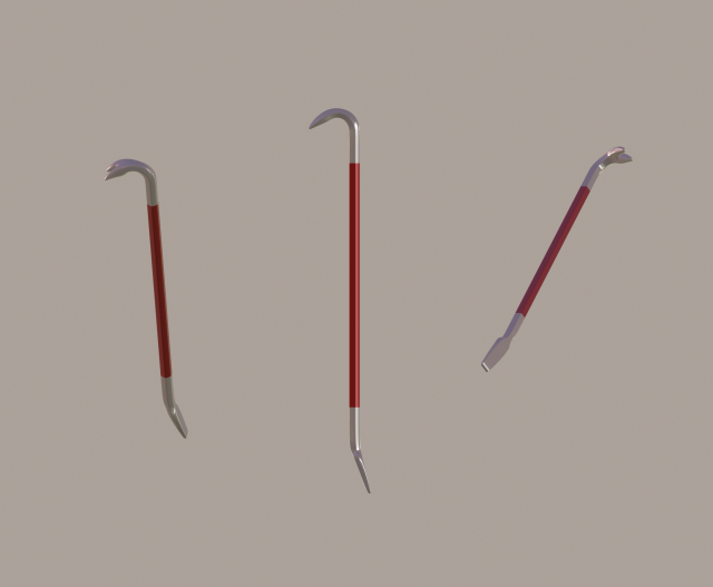 crowbar 3D Model .c4d .max .obj .3ds .fbx .stl .blend 