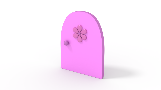pink door 3D Model .c4d .max .obj .3ds .fbx .stl .blend 