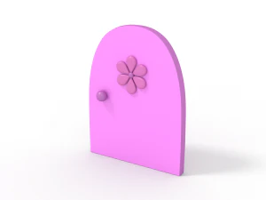 pintu merah muda Model 3D