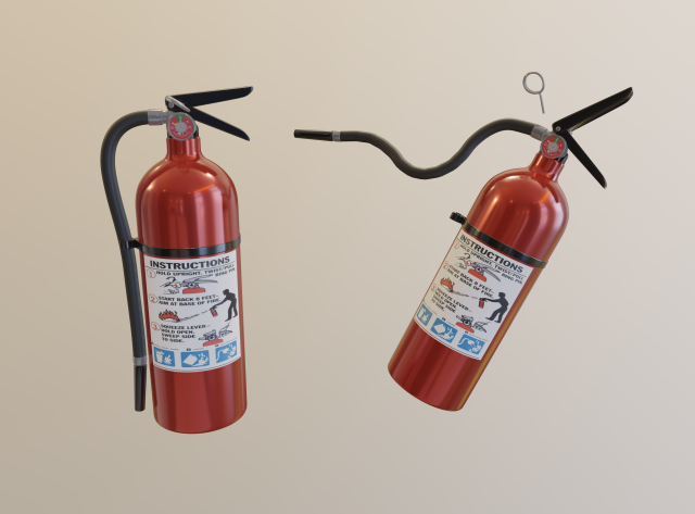 fire extinguisher 3D Model .c4d .max .obj .3ds .fbx .stl .blend 