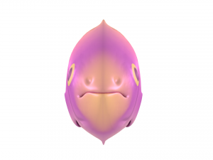 fish purple-yellow Modelo 3D