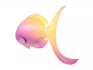 fish purple-yellow Modelo 3D