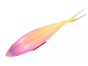 fish purple-yellow Modelo 3D