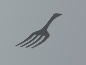 fork Modello 3D