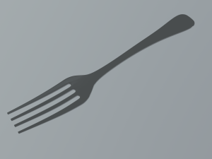 fork Modello 3D