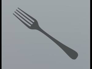 fork Modello 3D