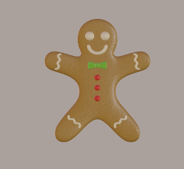 gingerbread man 3D-Modell .c4d .max .obj .3ds .fbx .stl .blend 