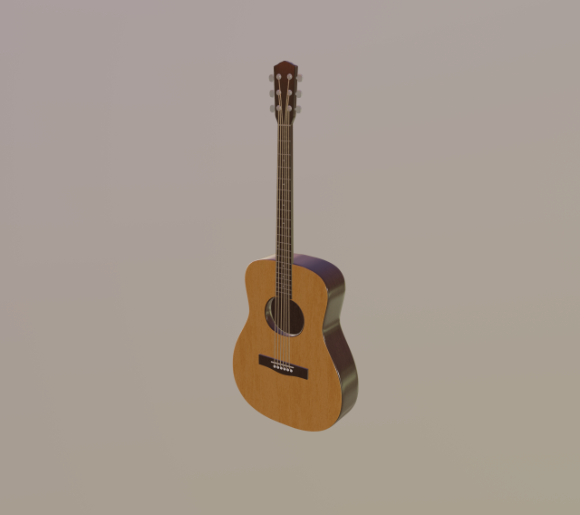guitar 3D Model .c4d .max .obj .3ds .fbx .stl .blend 