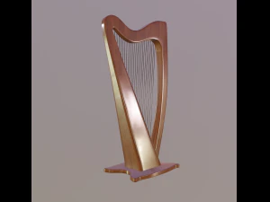 ハープ 3Dモデル