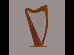 ハープ 3Dモデル