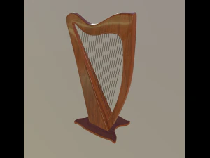 ハープ 3Dモデル