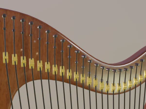 ハープ 3Dモデル