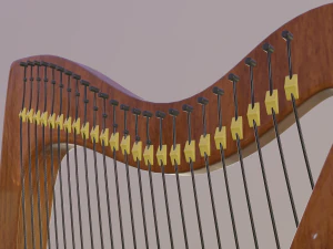 ハープ 3Dモデル