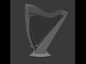 ハープ 3Dモデル