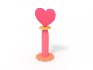 heart stand 3D 模型