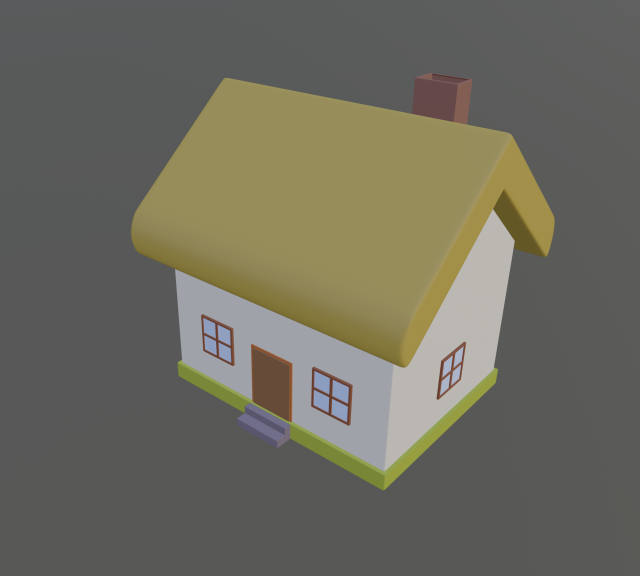 simple house 3D Model .c4d .max .obj .3ds .fbx .stl .blend 