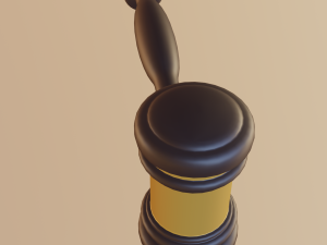 judge hammer 3D 모델