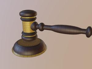 judge hammer 3D 모델