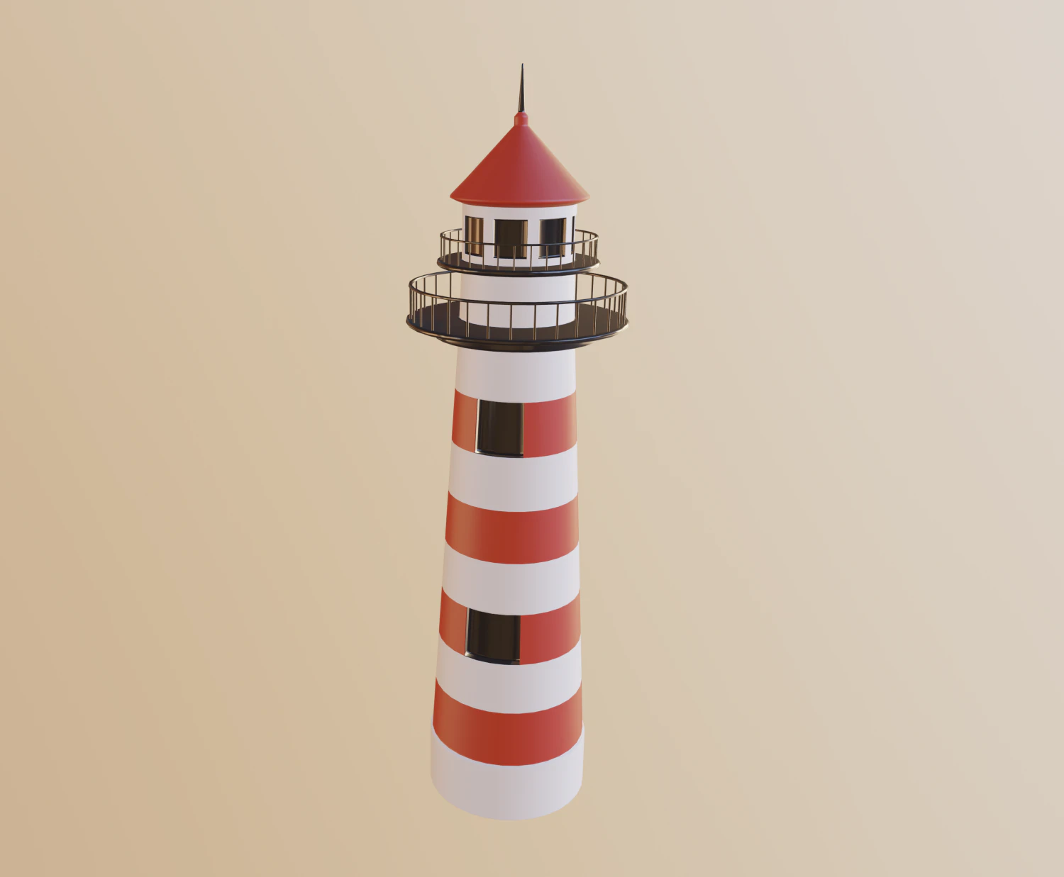 lighthouse 3D Model .c4d .max .obj .3ds .fbx .stl .blend 