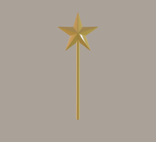 magical wand Model 3D .c4d .max .obj .3ds .fbx .stl .blend 