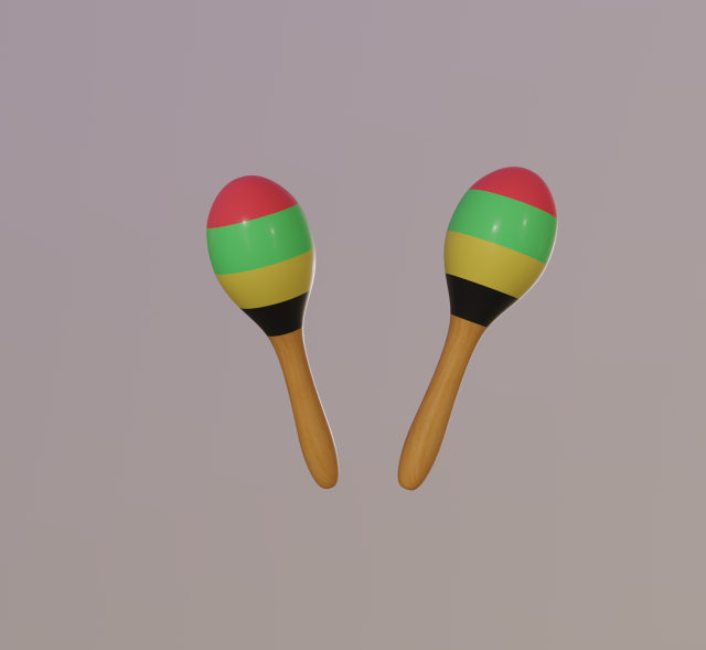 maracas 3D Model .c4d .max .obj .3ds .fbx .stl .blend