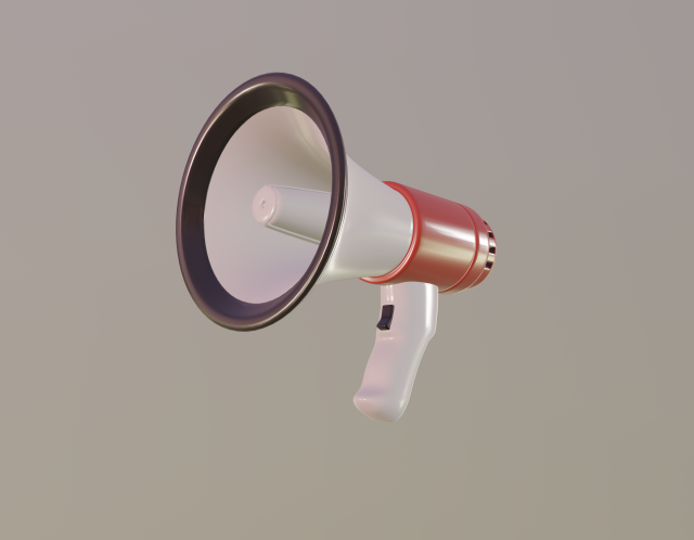 megaphone 3Dモデル .c4d .max .obj .3ds .fbx .stl .blend 