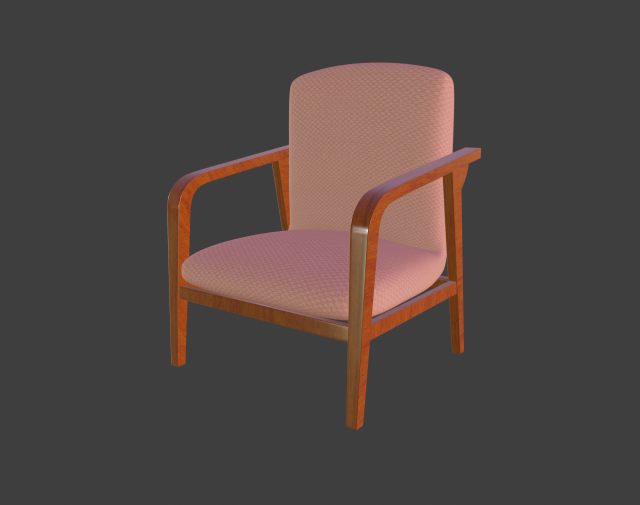 mid-century chair 3D Модель .c4d .max .obj .3ds .fbx .stl .blend