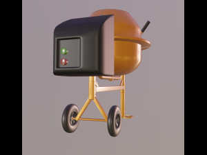 mini concrete mixer Modelo 3D