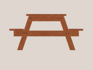 picnic table 3D Model