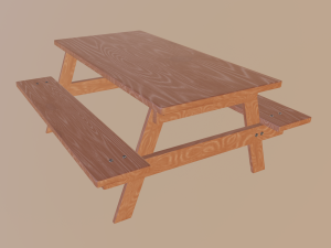 picnic table 3D मॉडल