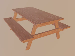 picnic table 3D Model